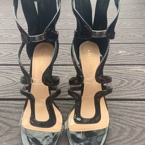 Liliana black and clear sandals
